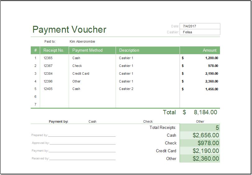 Cheque Receipt Voucher Template Excel Superb Printable Receipt Templates