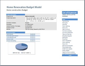 Home Renovation Model Word Excel Templates