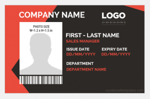 MS word Photo ID Badge Sample Template | Download Edit Print