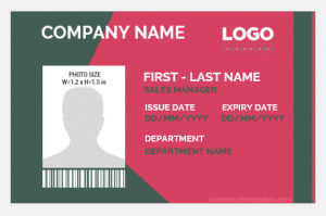 MS word Photo ID Badge Sample Template | Download Edit Print