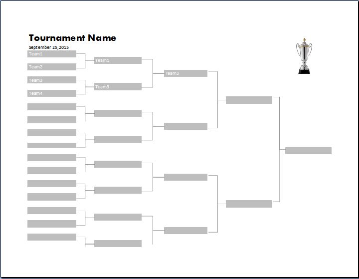 MS Excel Tournament Bracket Template Word Excel Templates