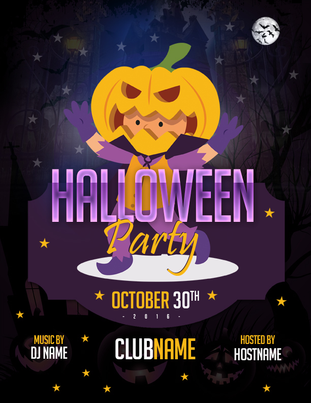 MS Word Halloween Party Flyer Templates | Word & Excel Templates