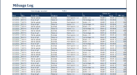 MS Excel Vehicle Log Book Template | Word & Excel Templates