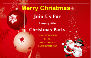 Christmas Party Invitation Cards for MS Word | Edit & Print