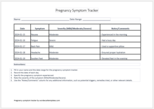 Pregnancy Symptom Tracker