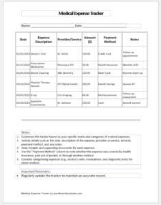 Medical Expense Tracker