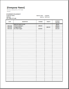 Statement of Account Template EXCEL | Word & Excel Templates