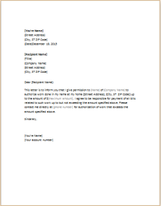 Authorization Letter Template for WORD .doc | Word & Excel Templates