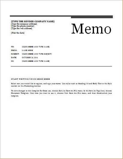 24 Free Editable Memo Templates For MS Word Word Excel Templates