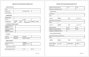 Software and Licensing Expense Request Form