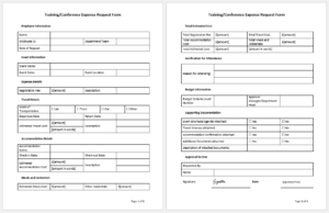 Training/Conference Expense Request Form