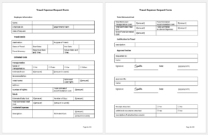 Travel Expense Request Form