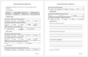 Session-Specific Speaker Feedback Form