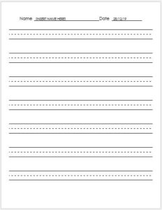 Printable Lined Paper Templates for MS Word | Download