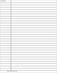 MS Word Lined Papers for Handwriting Practice | Word & Excel Templates