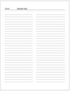 Note Paper Templates for MS Word | Word & Excel Templates