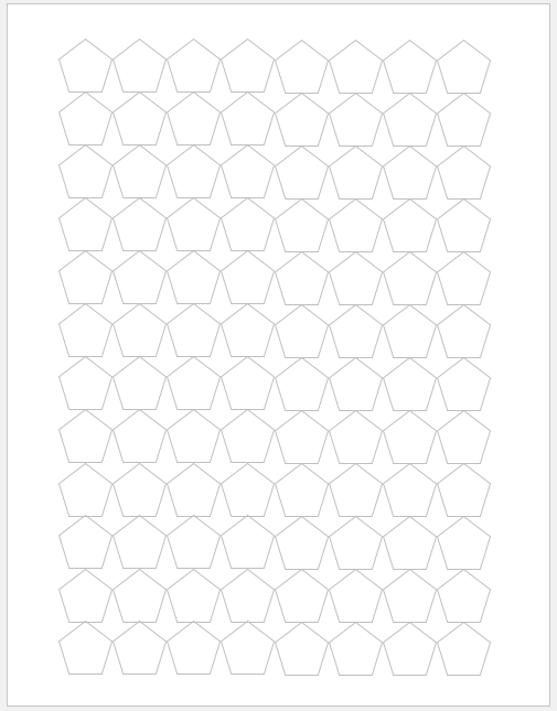 Pentagon graph paper