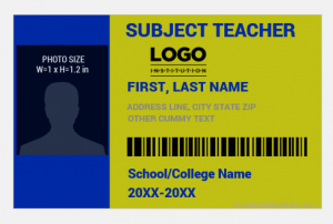 10 Editable Teacher Photo ID Badge Templates for Word | Free