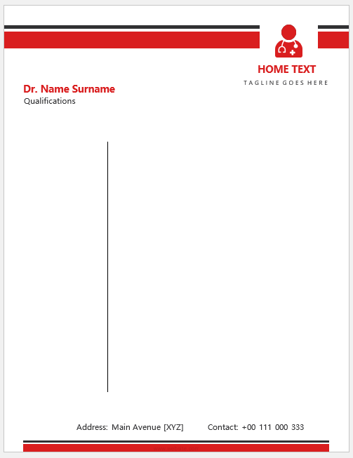 Doctor letterhead template