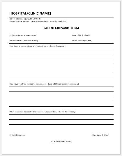 3-patient-grievance-form-templates-for-ms-word-word-excel-templates