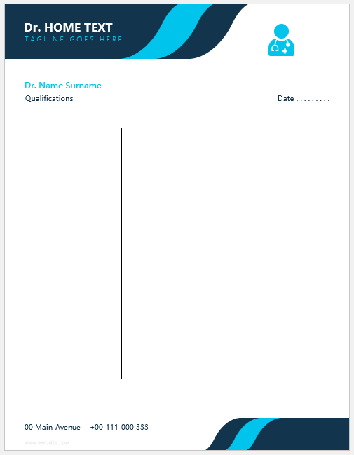 Doctor letterhead template