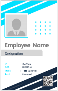 Photo ID badge template