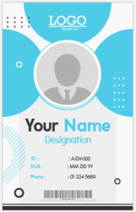 Photo ID badge template