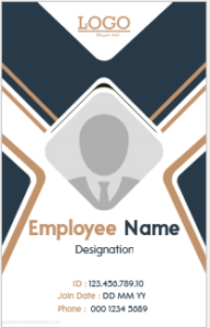 Photo ID badge template