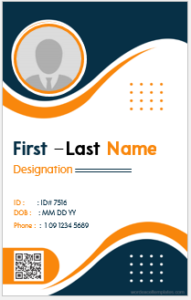 Photo ID badge template