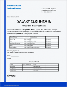 10 Best Salary Certificate Templates for MS Word | Download