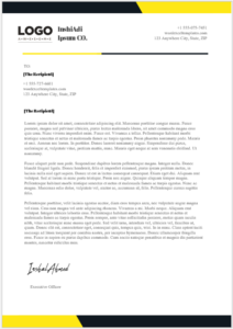 Construction business letterhead template