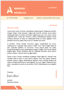 Construction business letterhead template