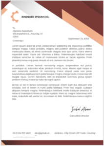 Construction business letterhead template