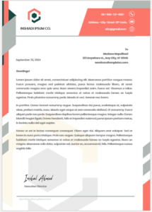 Construction business letterhead template