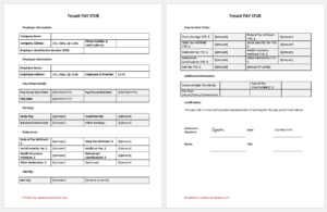 Tenant PAY STUB Template