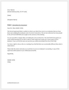 Reprimand Letter Writing Guide with Sample Template | Free