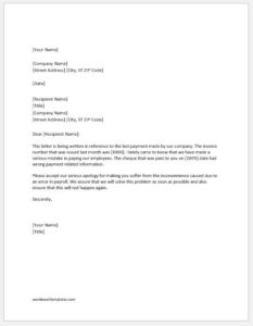 HR Payroll Error Apology Letters to Employee | Download