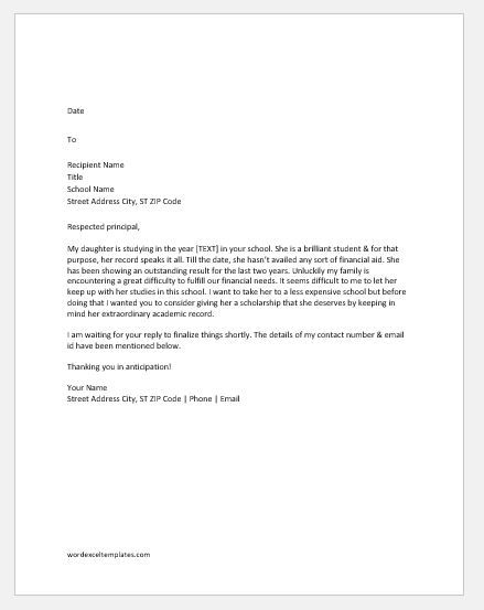 Sample Letter To Principal Collection Letter Template Collection