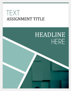 Assignment Cover Page Templates for MS Word | Edit & Print