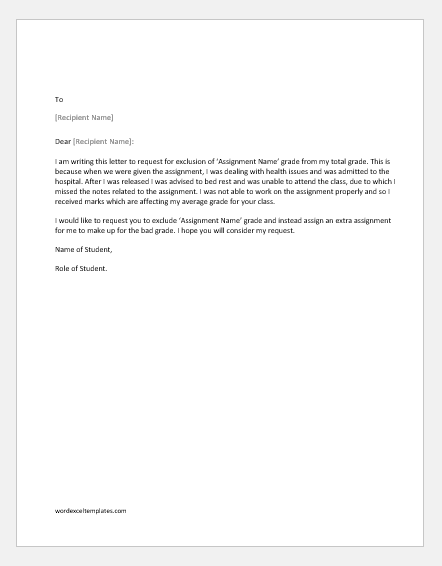 teaching assignment letter