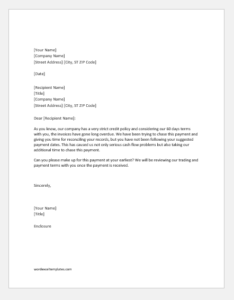 Punitive Measures Announcement Letter to Client | Word & Excel Templates