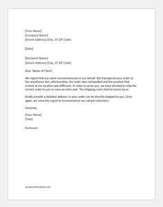 Professional Apology Letters to Client/Customer | Word & Excel Templates