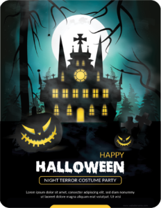 Halloween party flyer template