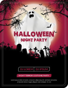 Halloween party flyer template