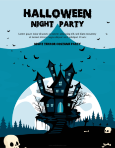 Halloween party flyer template