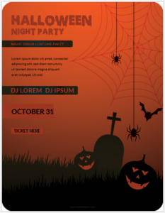 Halloween party flyer template