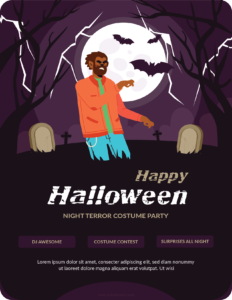 Halloween party flyer template