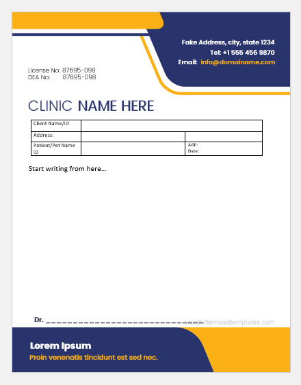 Veterinary Prescription Pad Templates for MS Word | Word ...