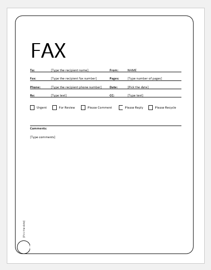 fax cover sheets printable