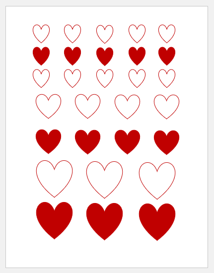 Printable Heart Template - Free Printable Heart Templates And Coloring ...